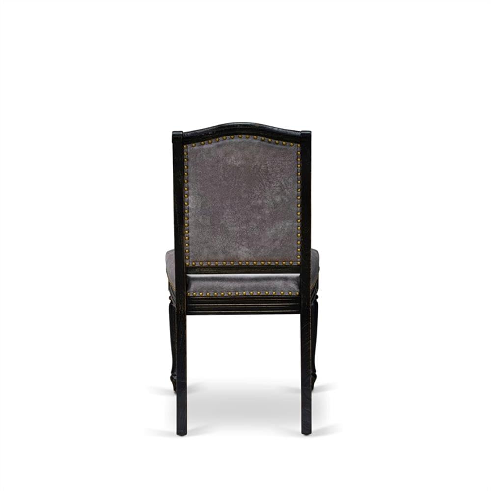 Black Acacia Wood Dining Chairs Set of 2 M344808
