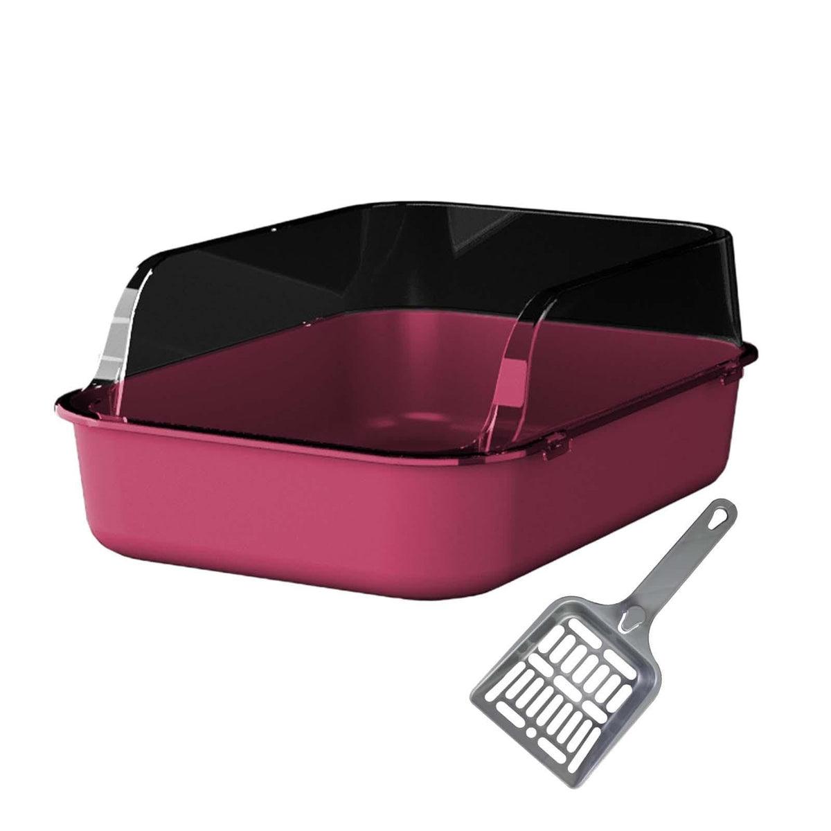 Pink Open Top Sifting Litter Box Y132643