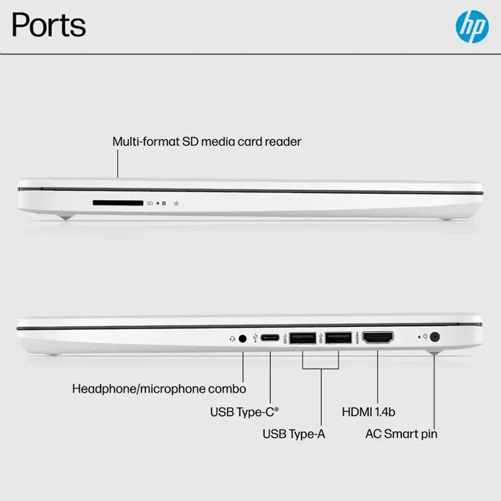 14 Inch Laptop, Intel Celeron N4500, 4GB RAM, 128GB Storage, Windows 11 S, Snowflake White M897