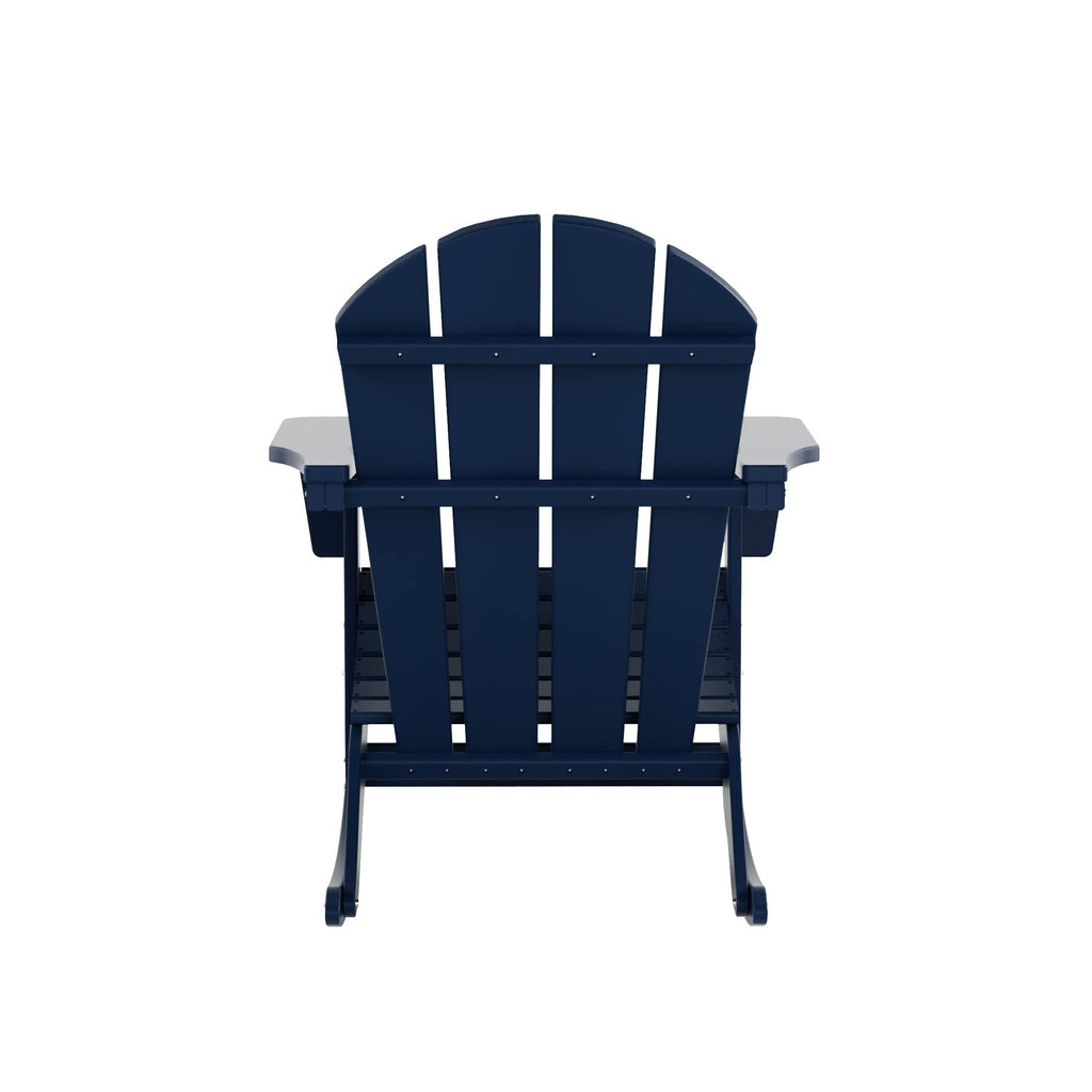 Navy Blue HDPE Outdoor Rocking Chair V987