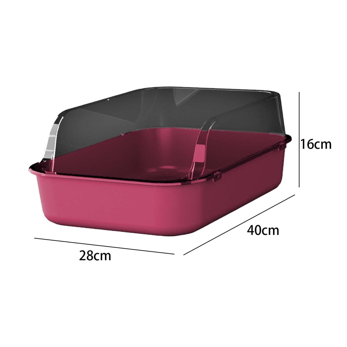 Pink Open Top Sifting Litter Box Y132643