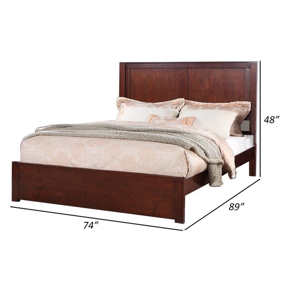 California King Solid Wood Platform Bed with Underbed Storage T405