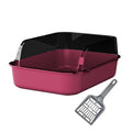 Pink Open Top Sifting Litter Box Y132643