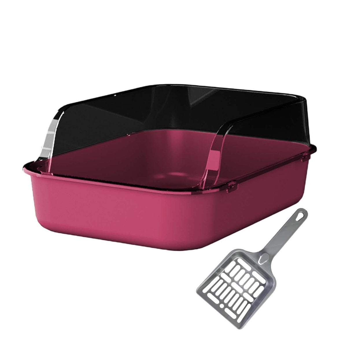 Pink Open Top Sifting Litter Box Y132643