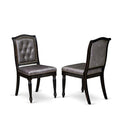 Black Acacia Wood Dining Chairs Set of 2 M344808