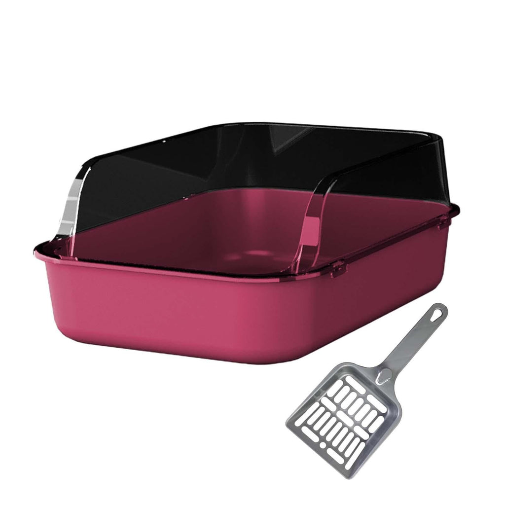 Pink Open Top Sifting Litter Box Y132643