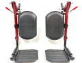Red Wheelchair Elevating Leg Rests with Calf Pad K717418