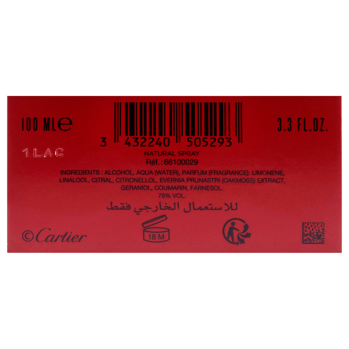 3.3 oz Eau de Toilette Spray K331