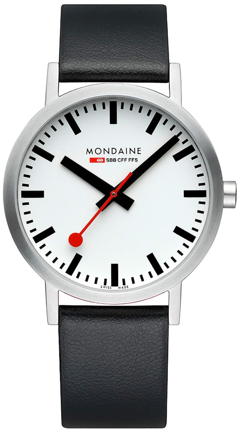 Vegan Grape Black Leather White Dial Watch E2473