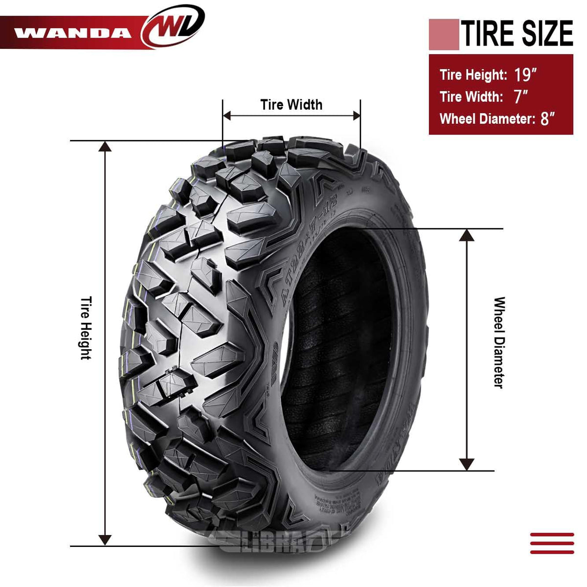 2 ATV Tires 19x7-8 X7576