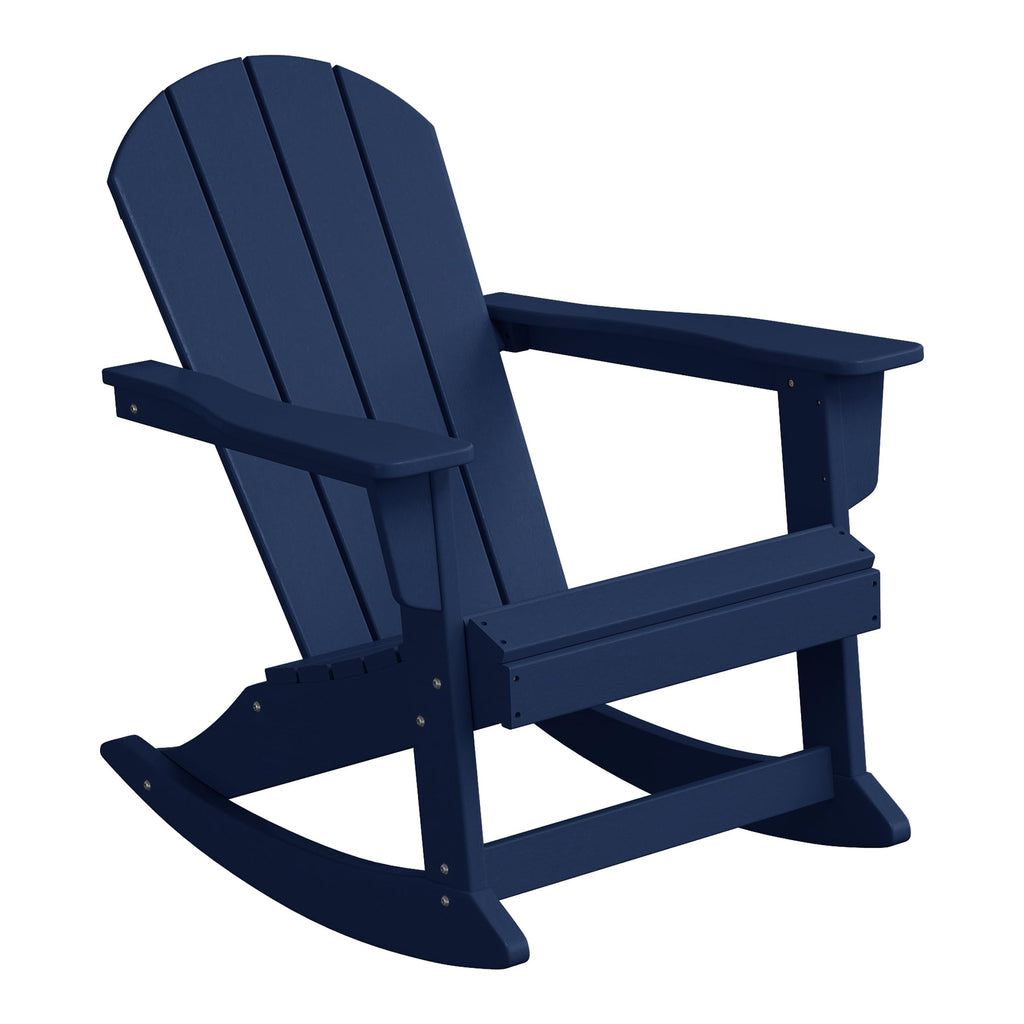 Navy Blue HDPE Outdoor Rocking Chair V987