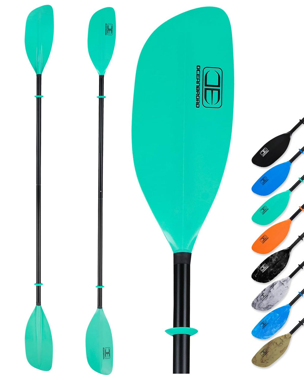86in/218cm 90.5in/230cm Alloy Shaft 2-Piece Kayak Paddle E4964