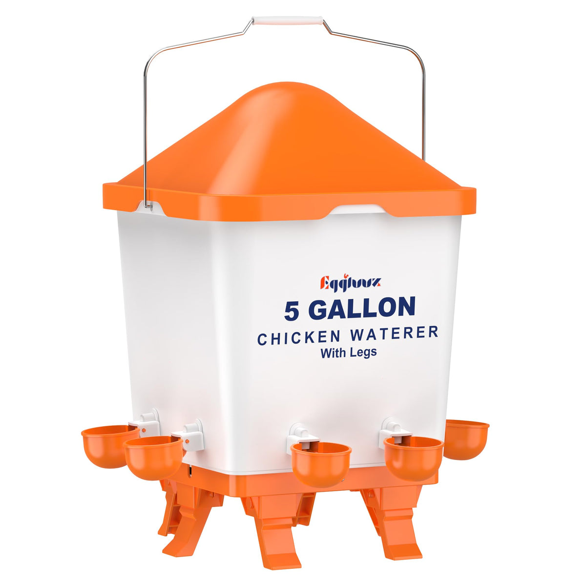 5 Gallons Chicken Waterer Bucket with Cups and Adjustable Legs K118