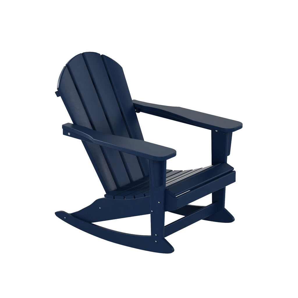 Navy Blue HDPE Outdoor Rocking Chair V987