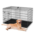 24-Inch Folding Metal Dog Crate with Removable Tray W2928