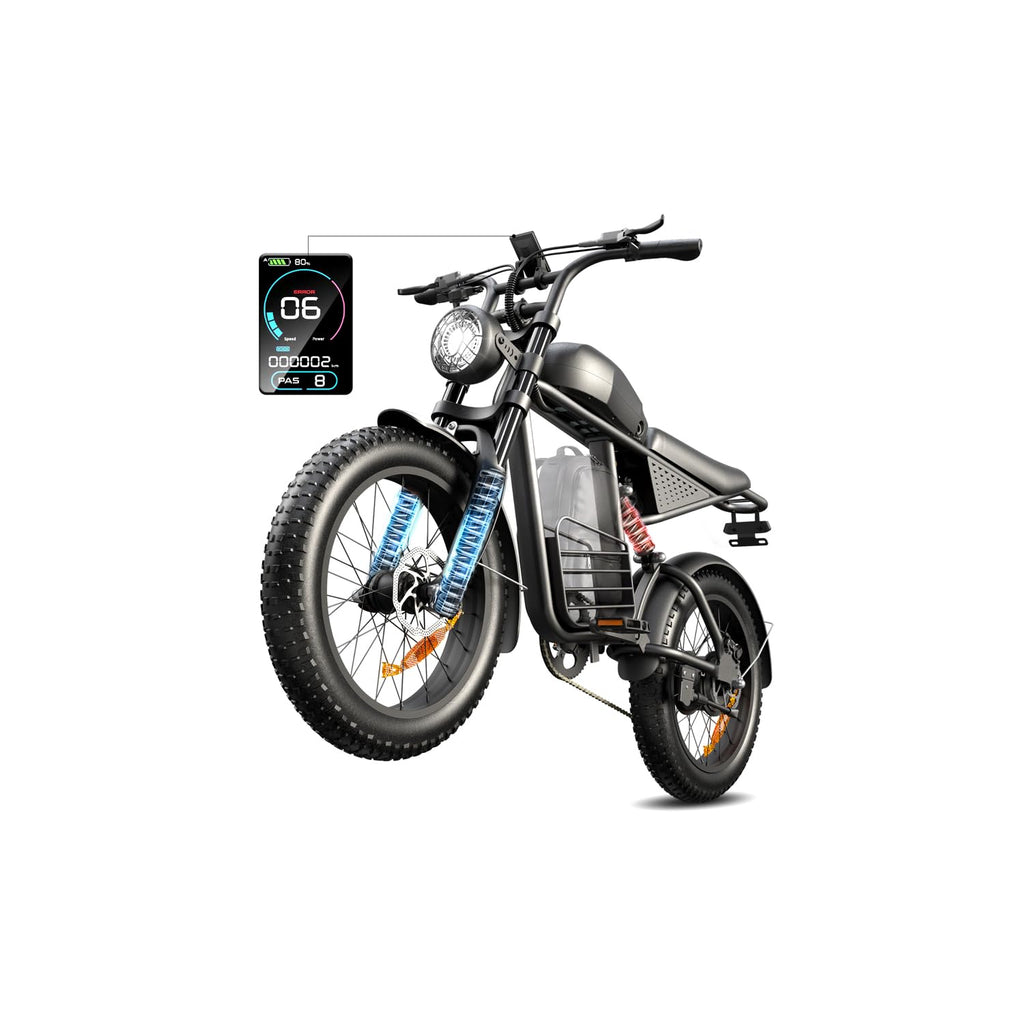 1000W Electric Bike 48V 15Ah 20" Fat Tire 7-Speed V268
