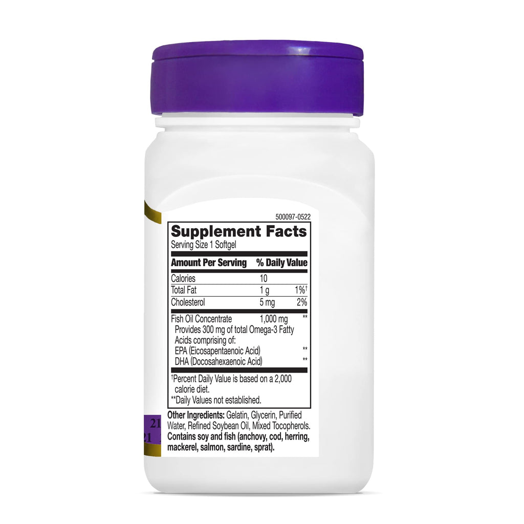 Fish Oil 1000 Mg Softgels, 60 Count (Pack of 2) L88221