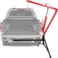 Hydraulic Pickup Truck Crane, 1000 Lbs Capacity, 360° Swivel, Red V721876