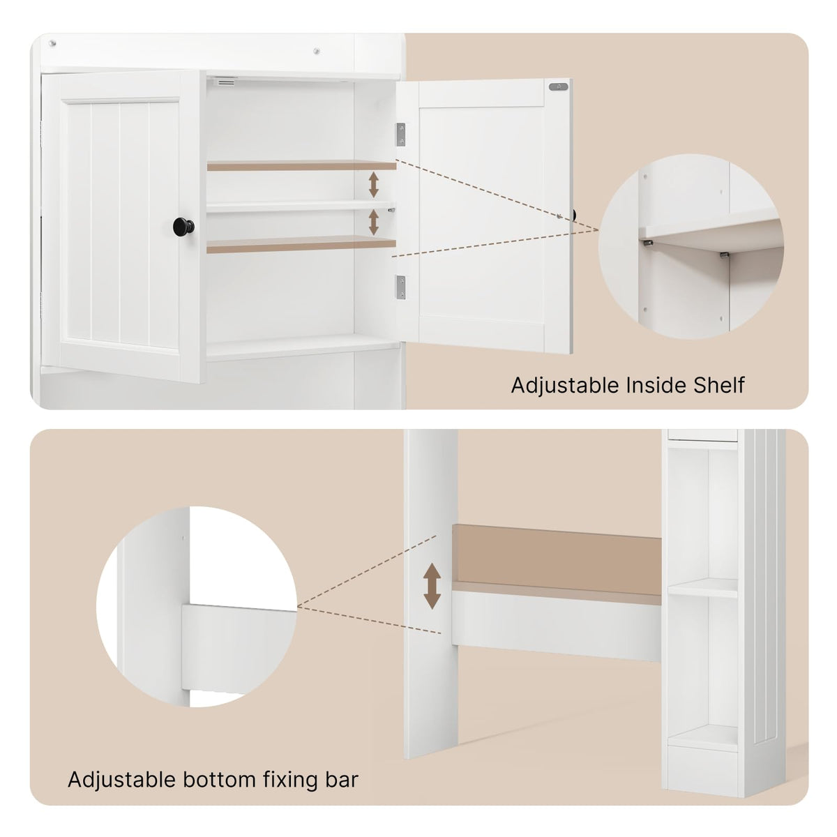 White Over The Toilet Storage Cabinet R898604