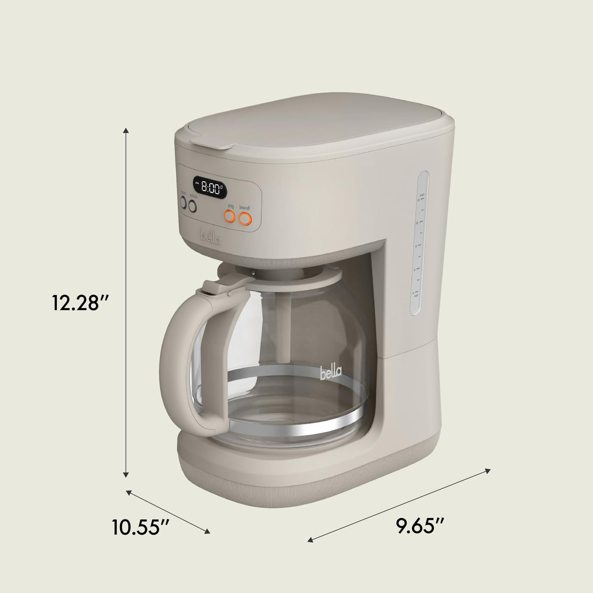 12-Cup Programmable Coffee Maker with Glass Carafe F745682