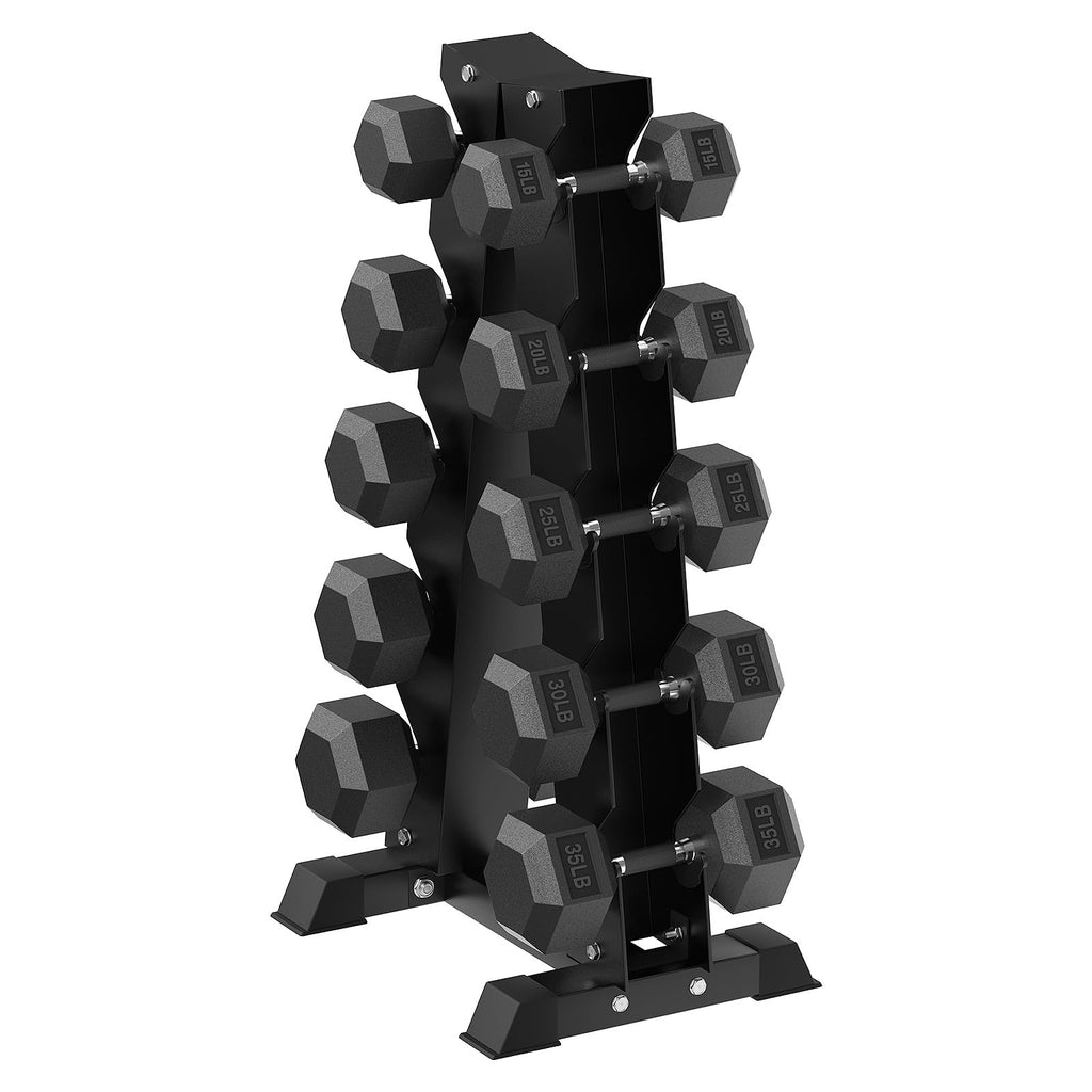 Hex Dumbbell Set with Vertical Storage Rack P710