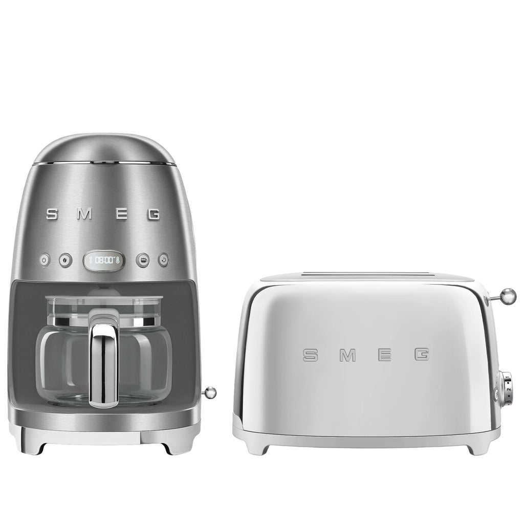 10-Cup Drip Coffee Maker & 2-Slice Toaster Set Stainless Steel U183