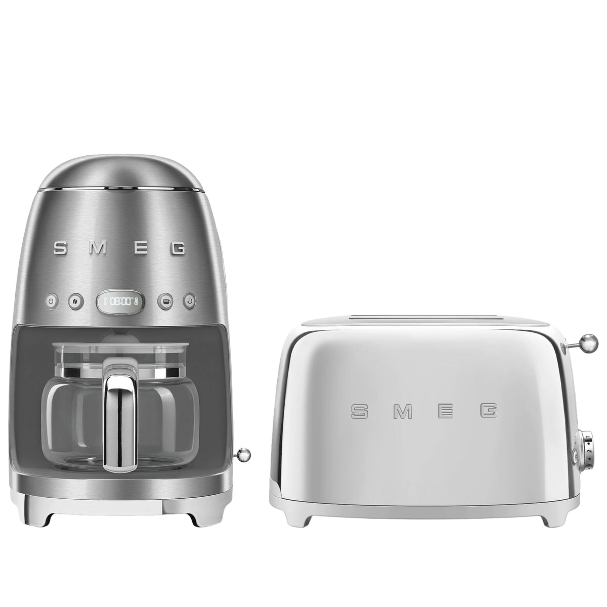 10-Cup Drip Coffee Maker & 2-Slice Toaster Set Stainless Steel U183