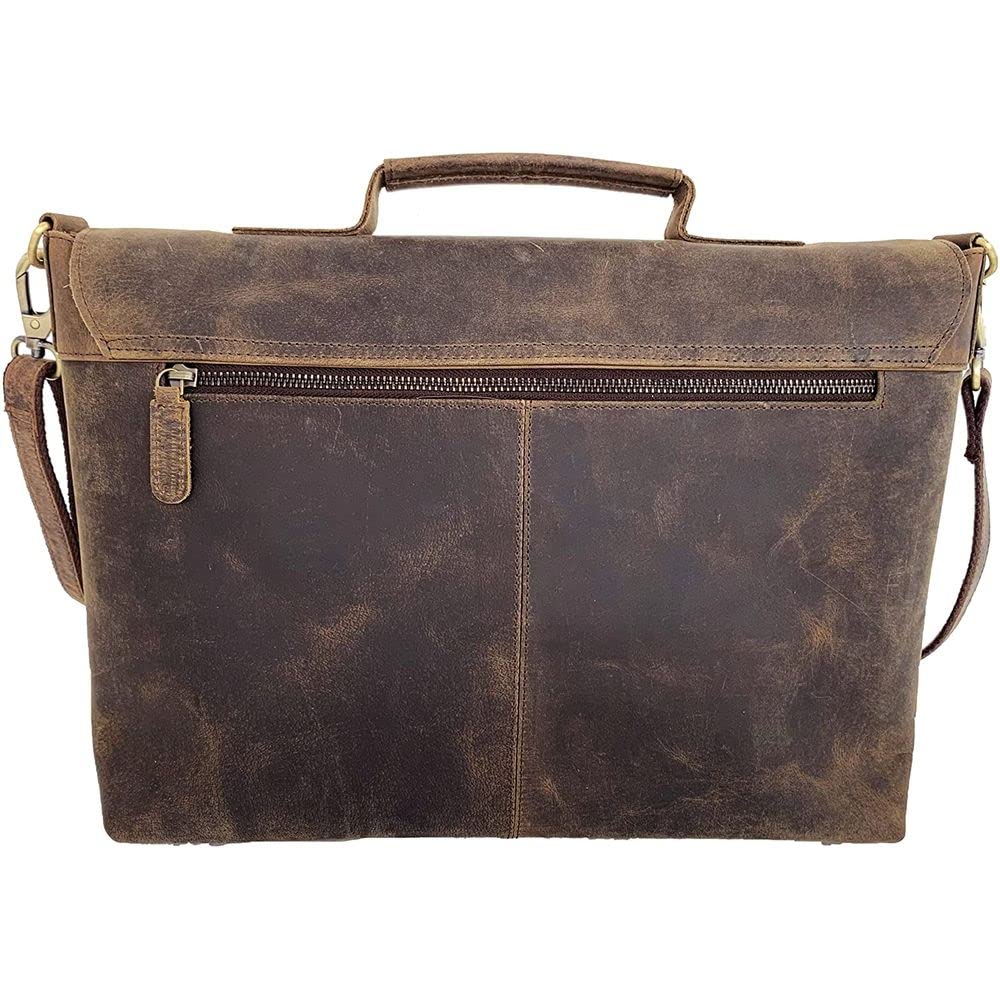 16 Inch Leather Laptop Messenger Bag L10534