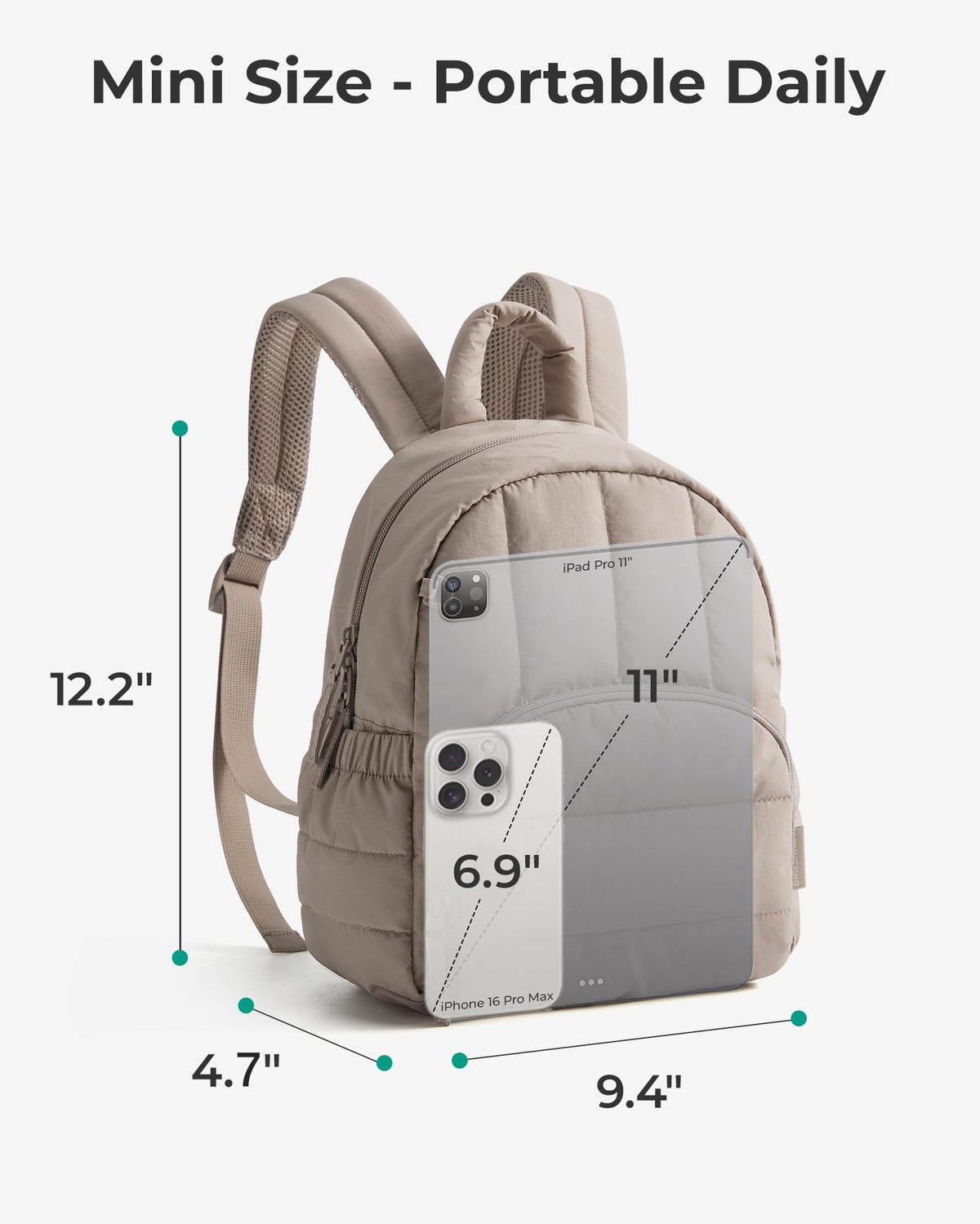 Mini Lightweight Quilted Backpack A426