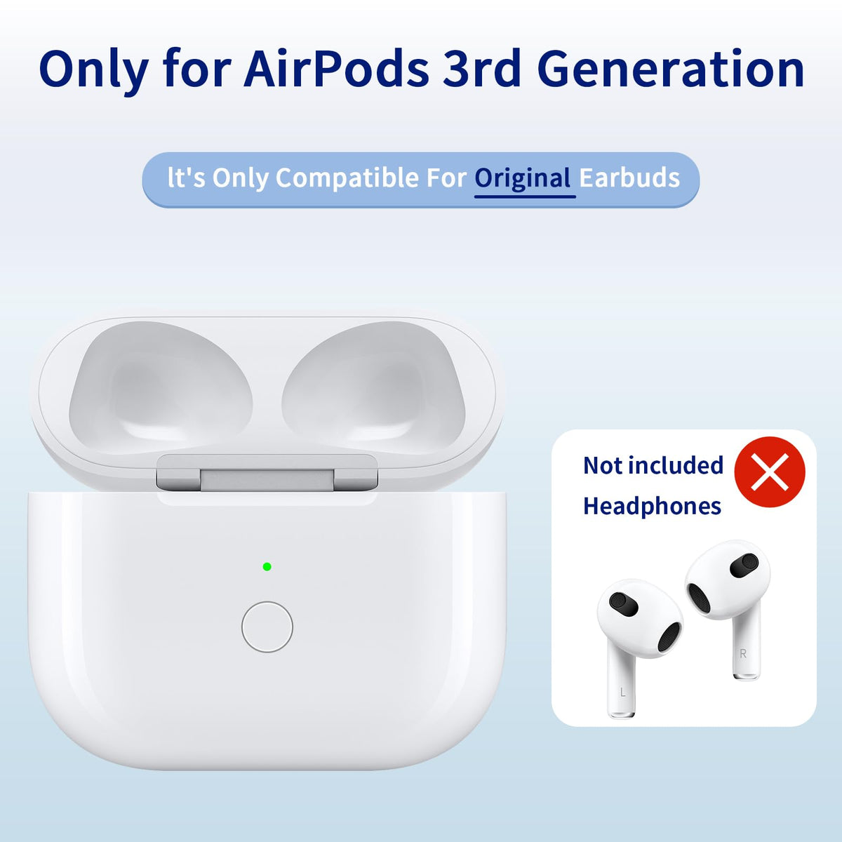 Replacement Charging Case with USB-C & Reset Button C32631