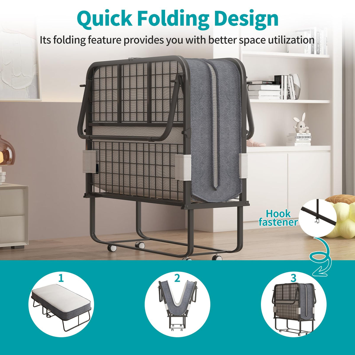 Rollaway Bed with Mattress T3486