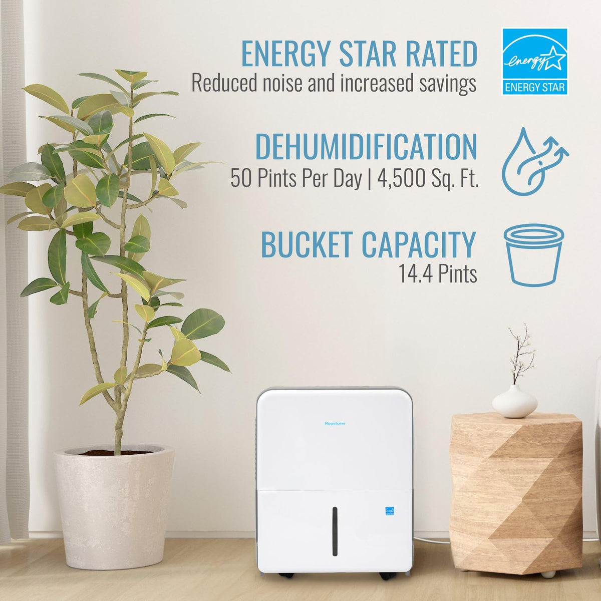 50 Pint Dehumidifier with LED Display V7146