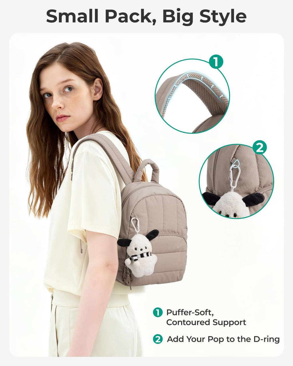 Mini Lightweight Quilted Backpack A426
