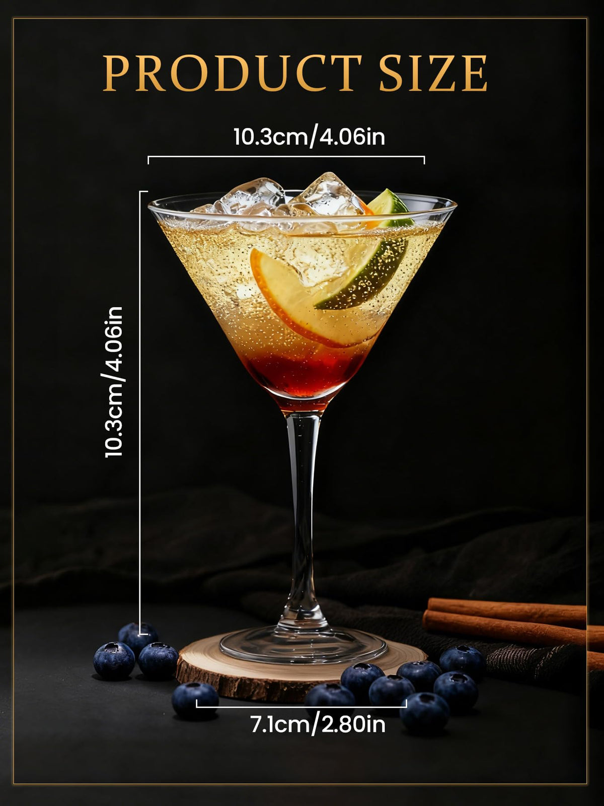 5 oz Crystal Cocktail Glasses Set of 6 J92046