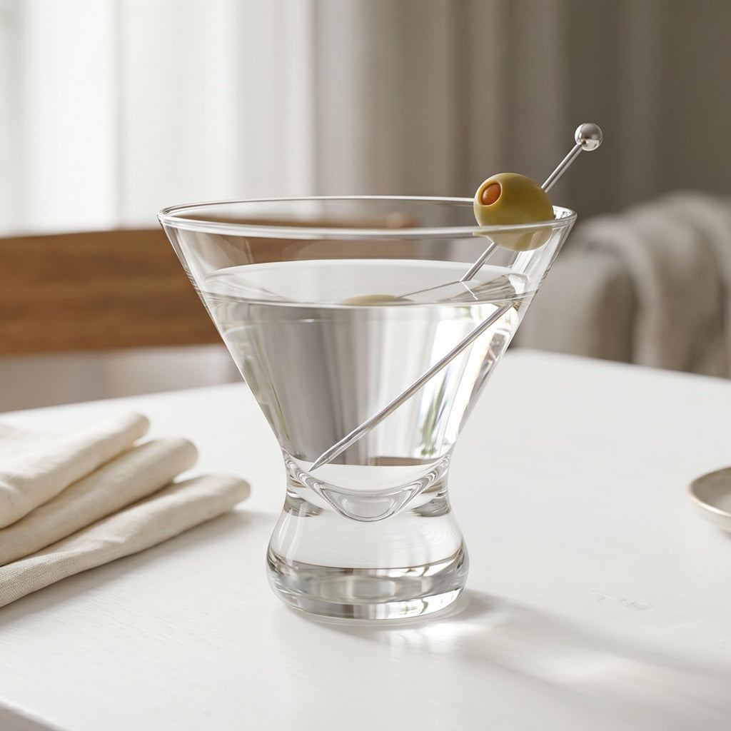 10-Ounce Plastic Stemless Martini Glasses Set of 6 K762138