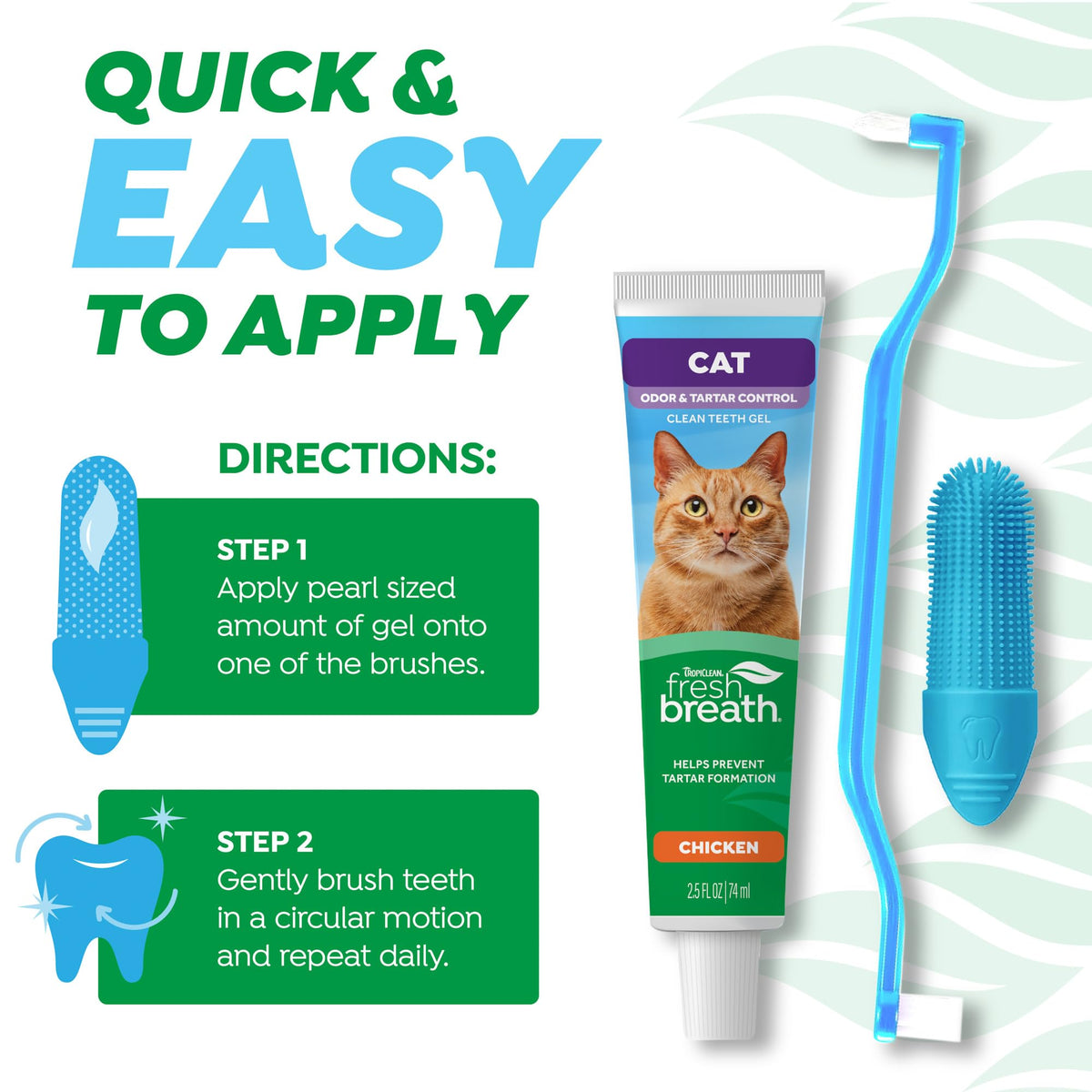 Cat Toothbrush and Toothpaste Kit V985