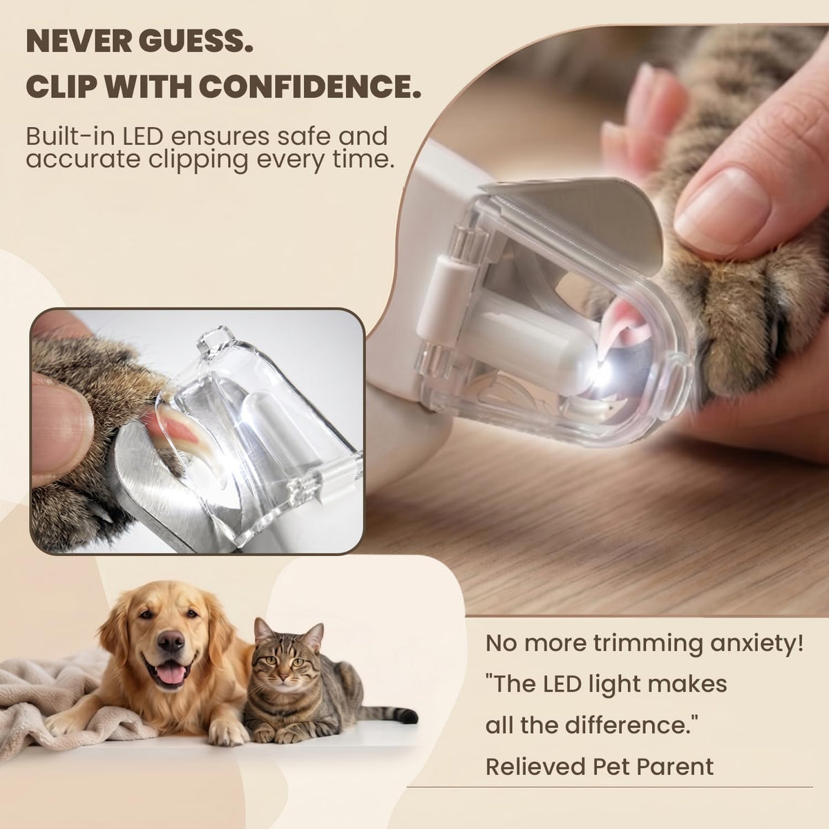 2-in-1 Dog & Cat Nail Clipper and Grinder with Light K3918
