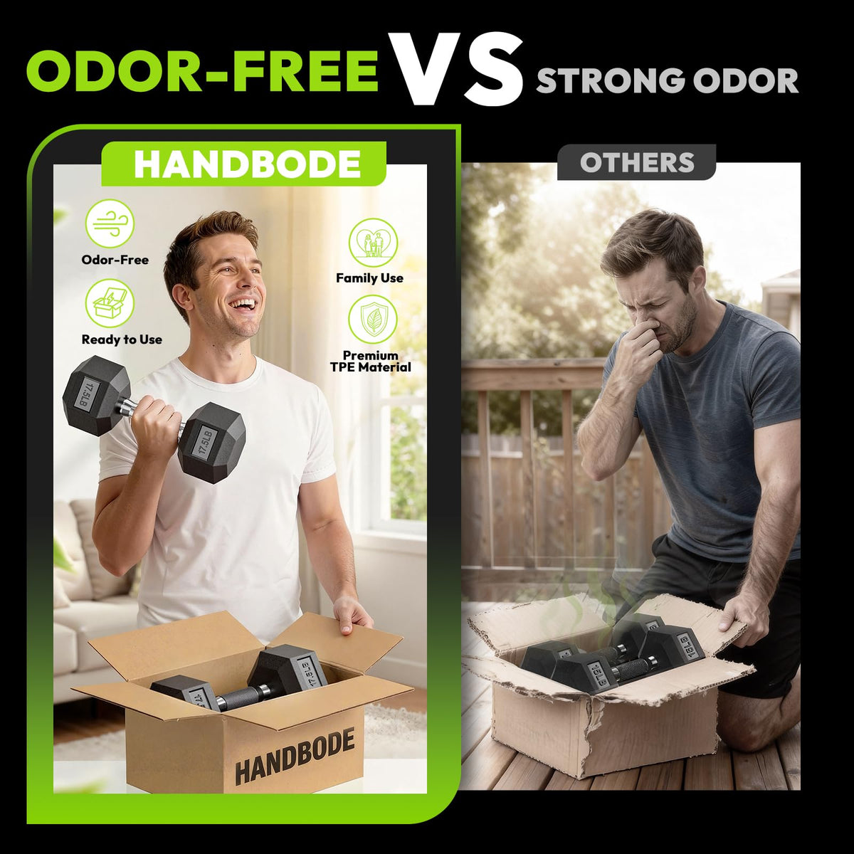 Hex Dumbbell Set with Vertical Storage Rack P710
