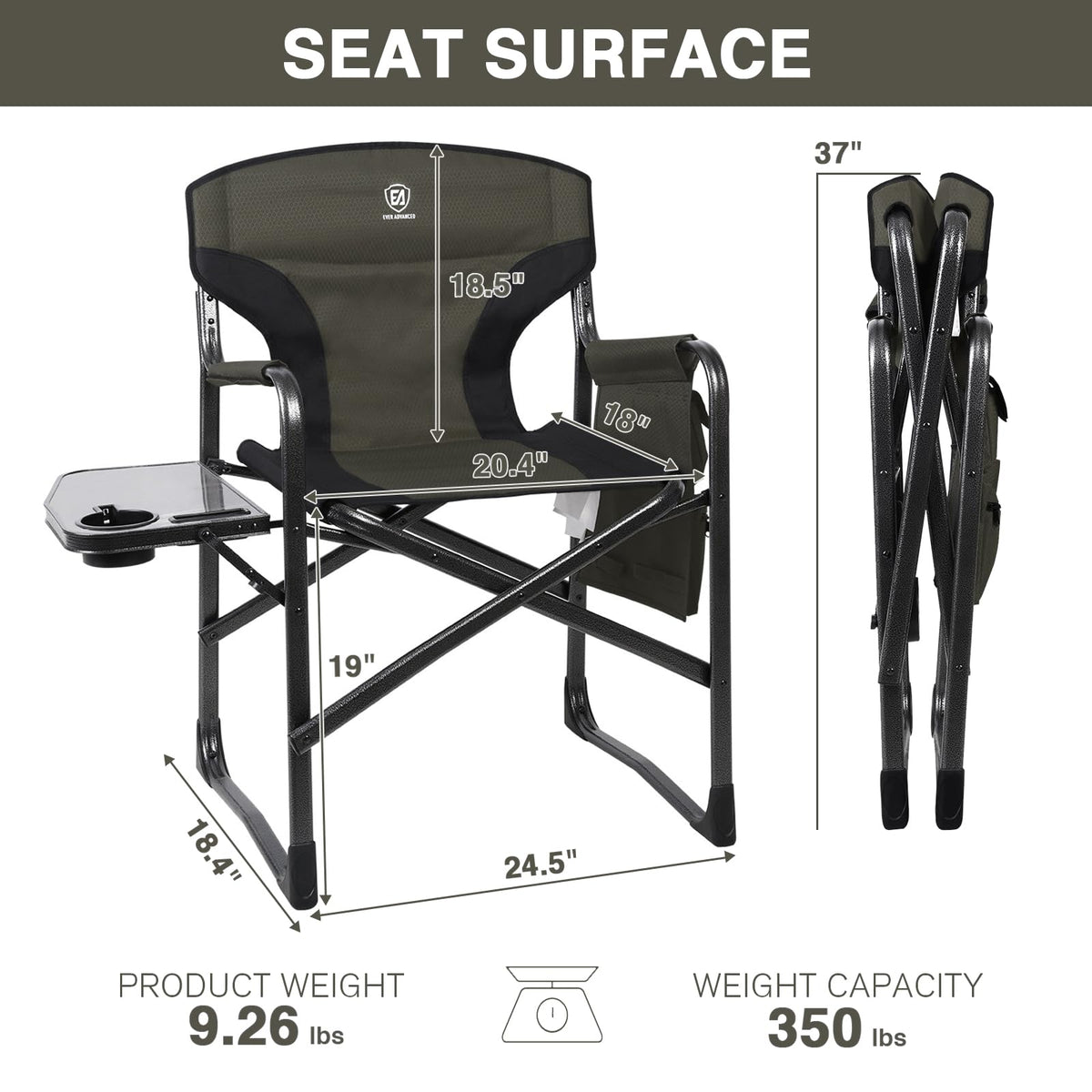 Lightweight Aluminum Director Camping Chair G56159