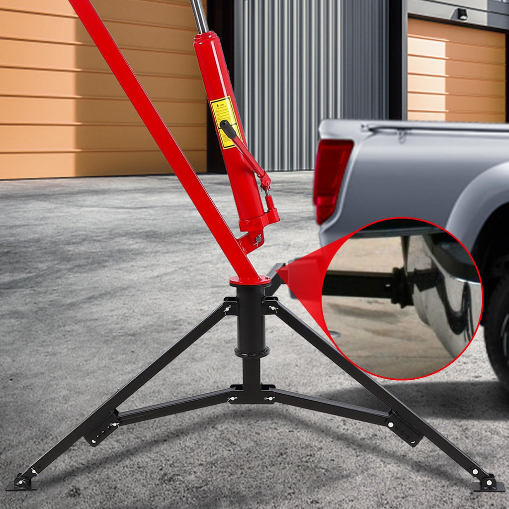 Hydraulic Pickup Truck Crane 360° Swivel 2-Inch Hitch Receiver 1000 Lbs Q658