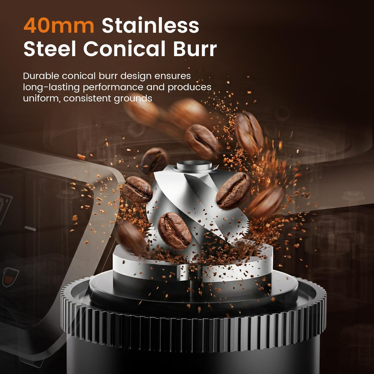 Electric Burr Coffee Grinder, 30 Settings N190