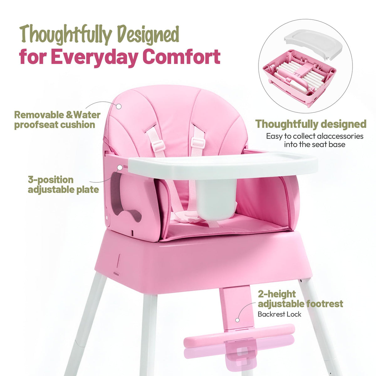 5 in 1 Foldable Baby High Chair G265