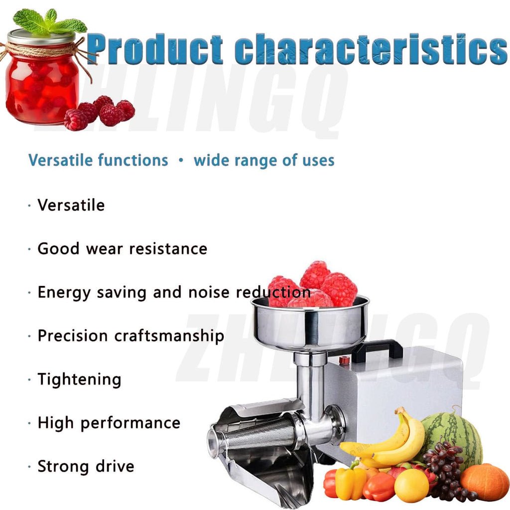 450W Electric Tomato Strainer with Funnel and Trough O840