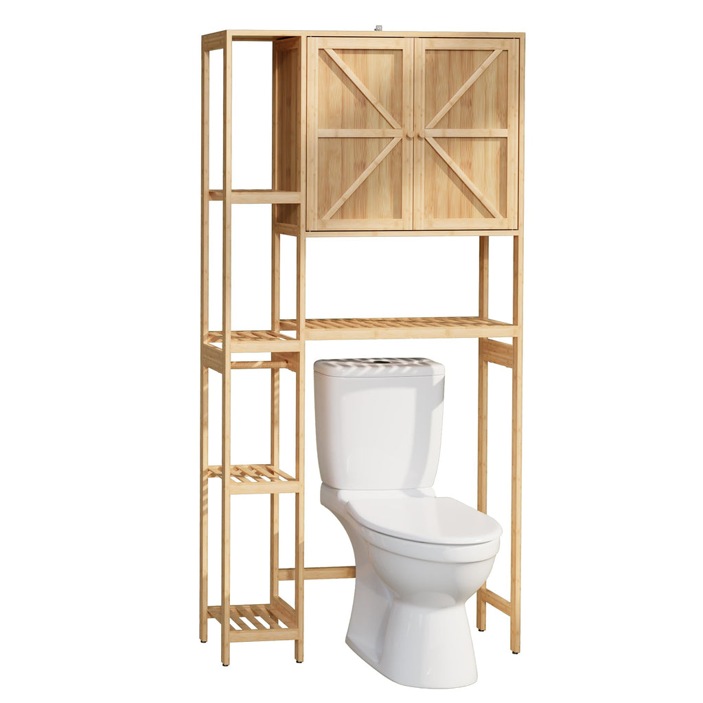 Bamboo Over-the-Toilet Storage Cabinet with Shelves F357
