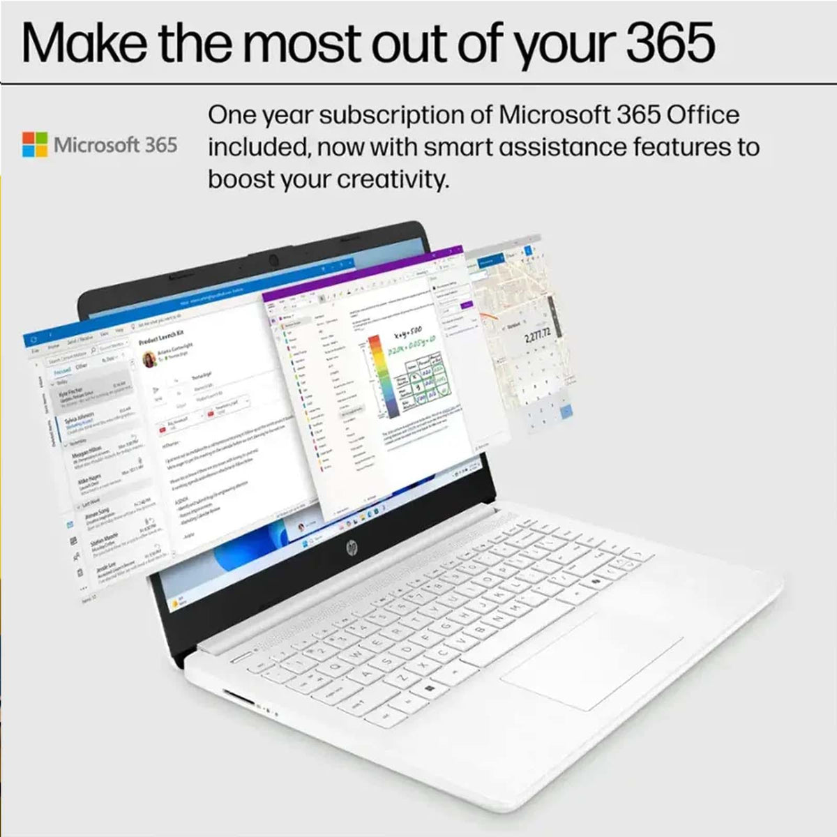 14 Inch Laptop, Intel Celeron N4500, 4GB RAM, 128GB Storage, Windows 11 S, Snowflake White M897