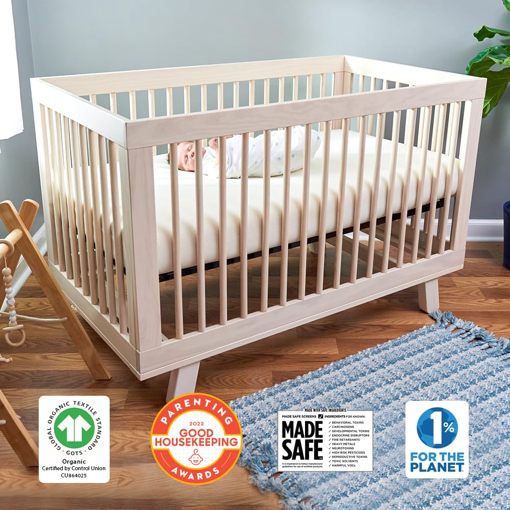 Organic 2-Stage 144 Coil Crib Mattress with Protector Pad G316