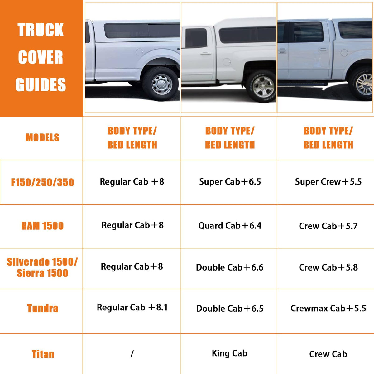 Waterproof Truck Cover for CrewCab 5.5/5.7/5.8 ft with Camper Shell Topper R621