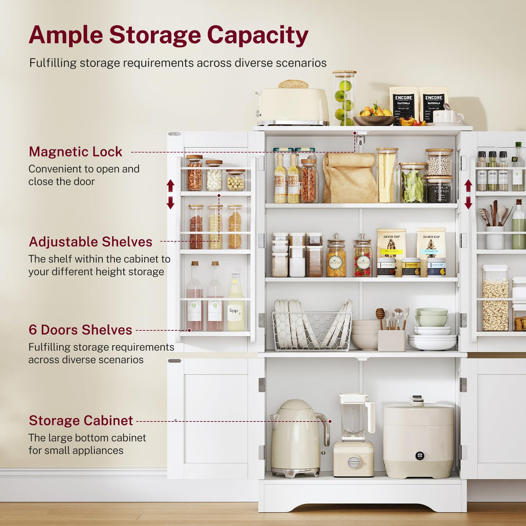 43”H Pantry Cabinet with 4 Doors H630509