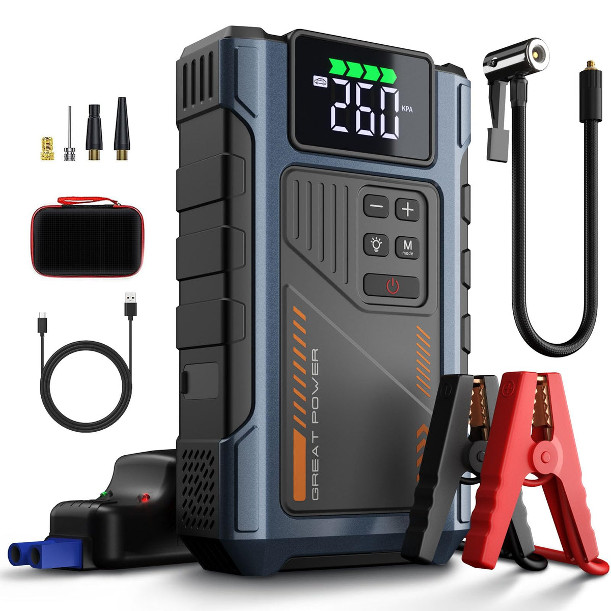 4500A 12V Jump Starter with Air Compressor 150PSI B329