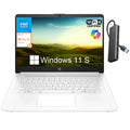 14 Inch Laptop, Intel Celeron N4500, 4GB RAM, 128GB Storage, Windows 11 S, Snowflake White M897